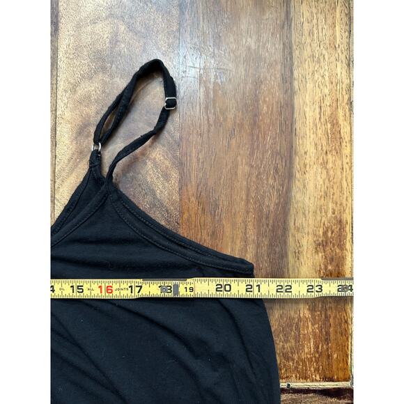 Z Supply Women's Black Scoop Neck Cropped Length Flared Jumpsuit Size Large - Picture 9 of 9